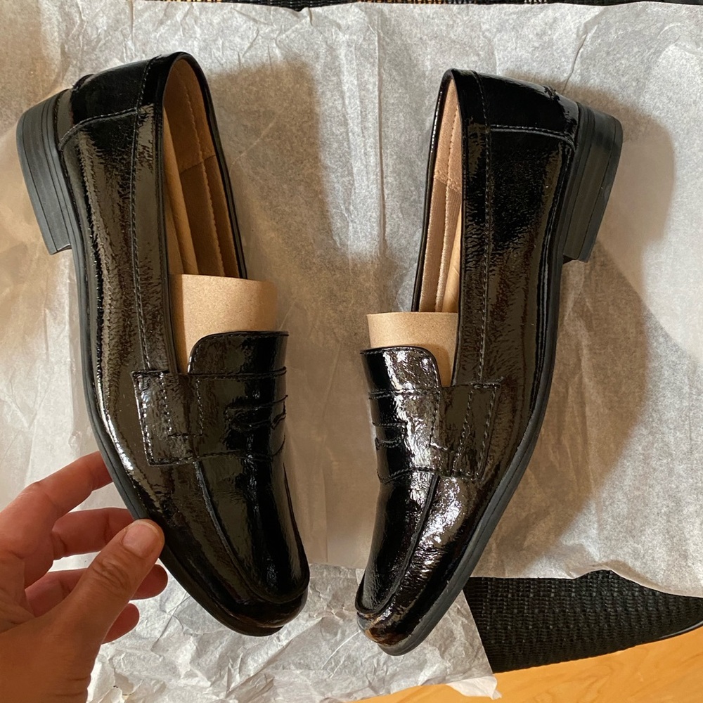 LIFESTRIDE Black Leather Loafers 9.5 Wide